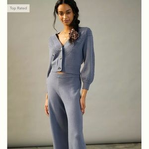 Anthropologie Scarlett Wide-Leg Sweater Set